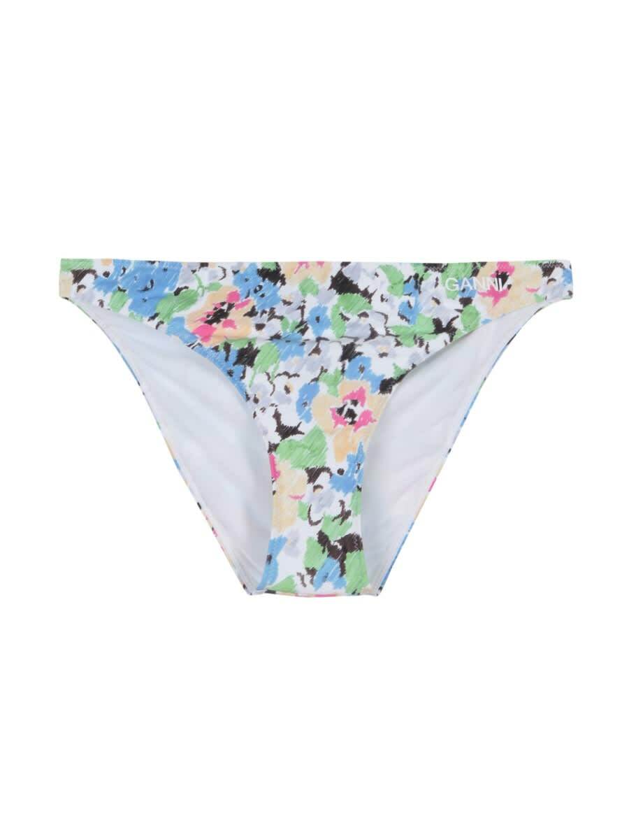 GANNI Multicolor Crochet High-Neck Bikini Top GANNI