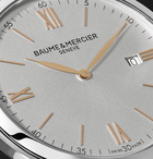 Baume & Mercier - Classima Quartz 42mm Stainless Steel and Croc-Effect Leather Watch - White