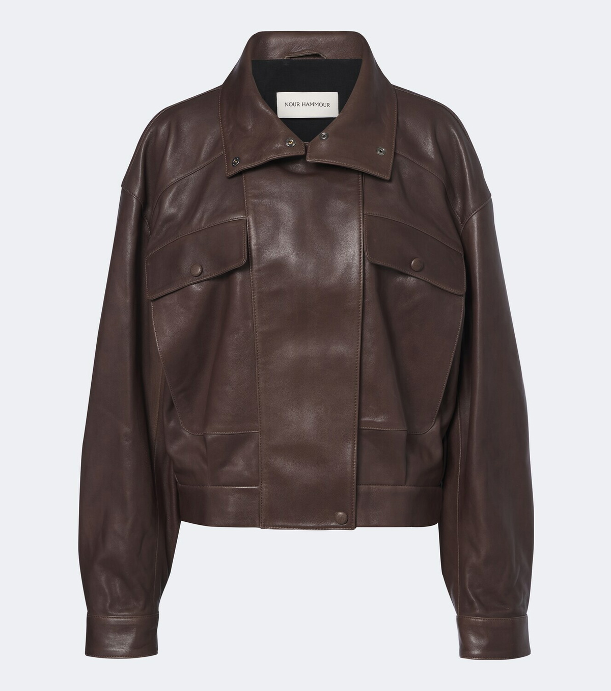 Nour Hammour Quincy leather blouson jacket