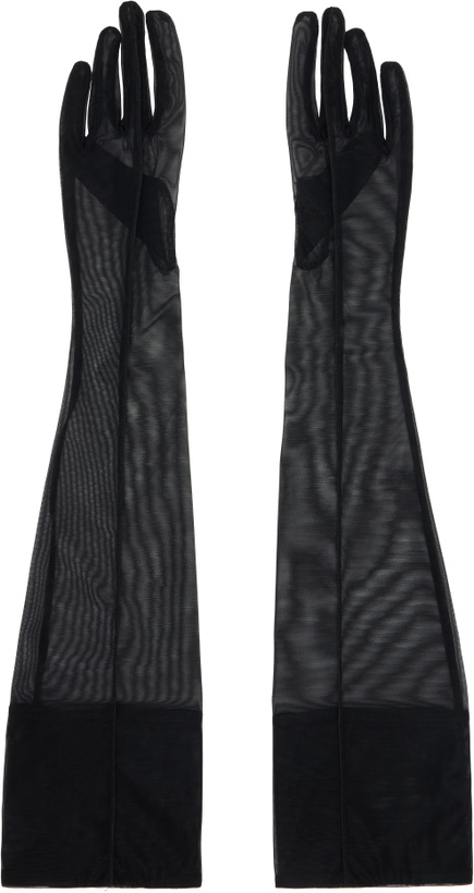 Photo: Mugler Black Sheer Gloves