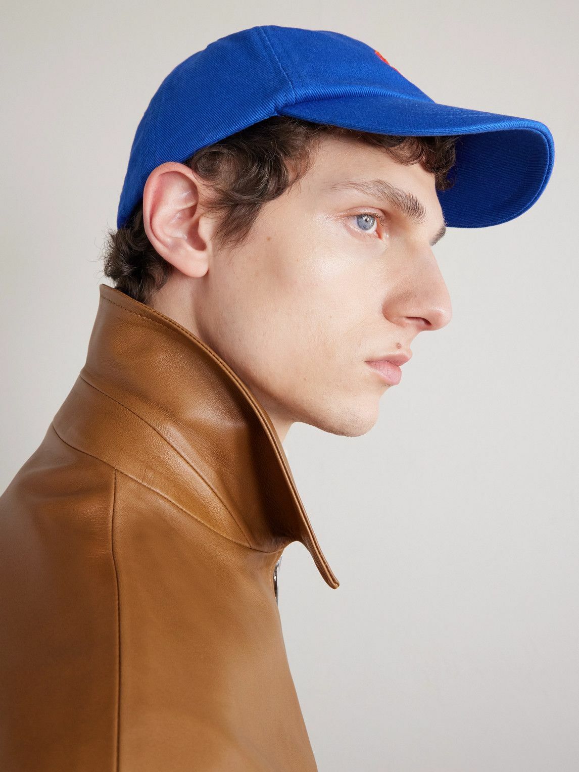 CELINE - Vivienne Logo-Embroidered Cotton-Twill Baseball Cap - Blue