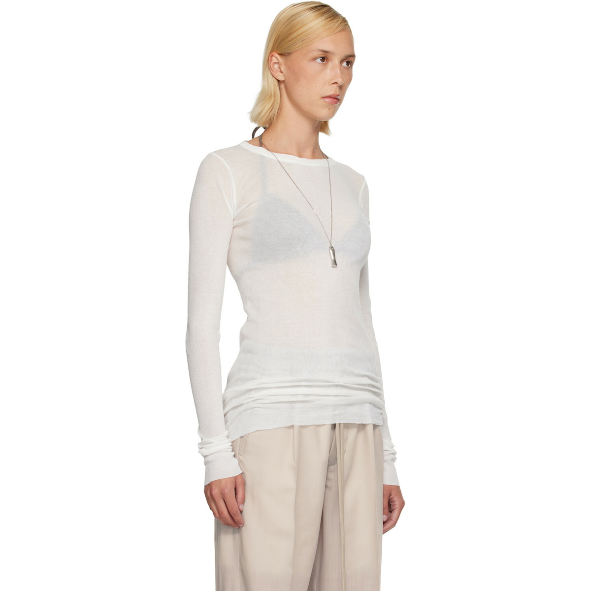 Rick Owens Off-White Tower Rib LS T-shirt