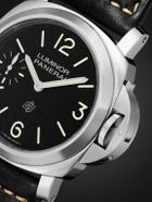 Panerai - Luminor Logo Hand-Wound 44mm Stainless Steel and Leather Watch, Ref. No. PAM01084
