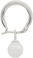 Hatton Labs Silver Opal Single Hoop Earring