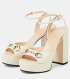 Gucci Horsebit leather platform sandals