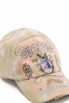 Diesel Distressed baseball cap with logo print - Caps Mens in Beige