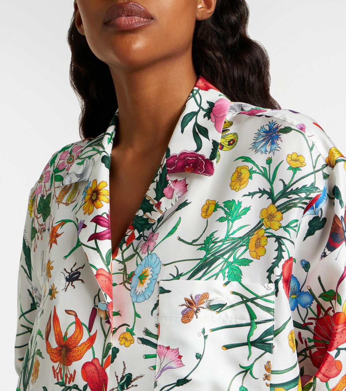 Gucci Floral silk twill shirt