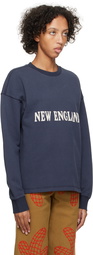 Bode Navy 'New England' Sweatshirt