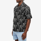 Represent Men's Embroided Initial Vacation Shirt in Black