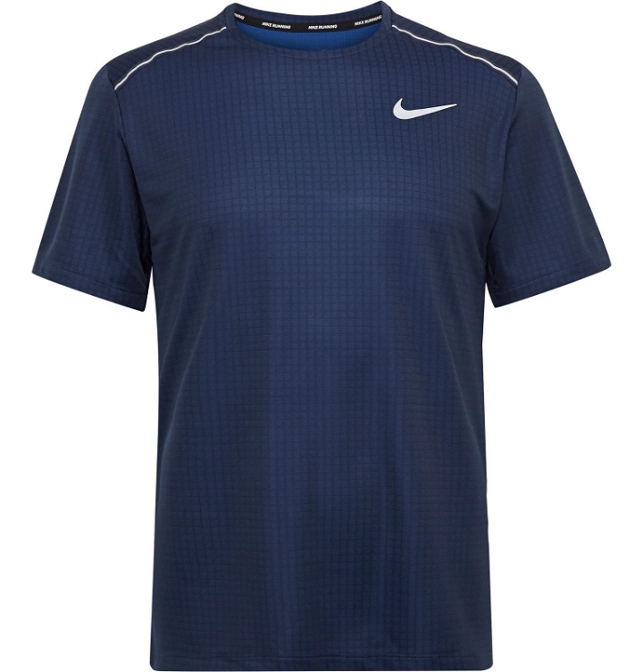 Photo: Nike Running - Miler Dri-FIT Ripstop T-Shirt - Blue