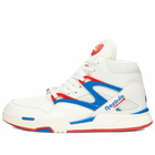 Reebok Men's Pump Omni Zone II Sneakers in Chalk/Blue/Vector Red