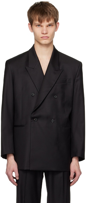 Photo: Youth Black Double-Breasted Blazer