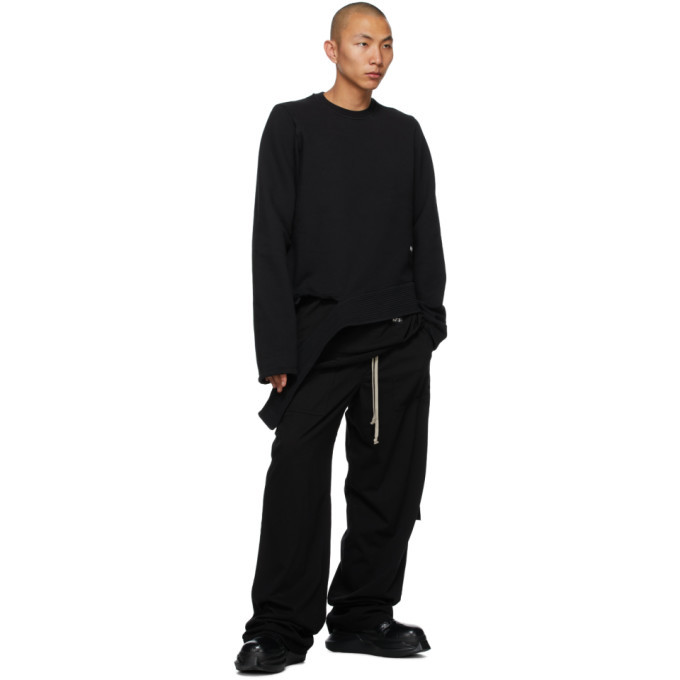 Rick Owens Drkshdw Black Long Creatch Sweatshirt Rick Owens Drkshdw