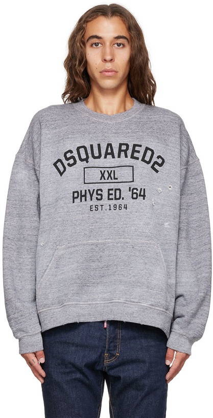 Photo: Dsquared2 Gray Phys. Ed. 64 Sweatshirt