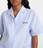Miu Miu Gingham cotton poplin shirt