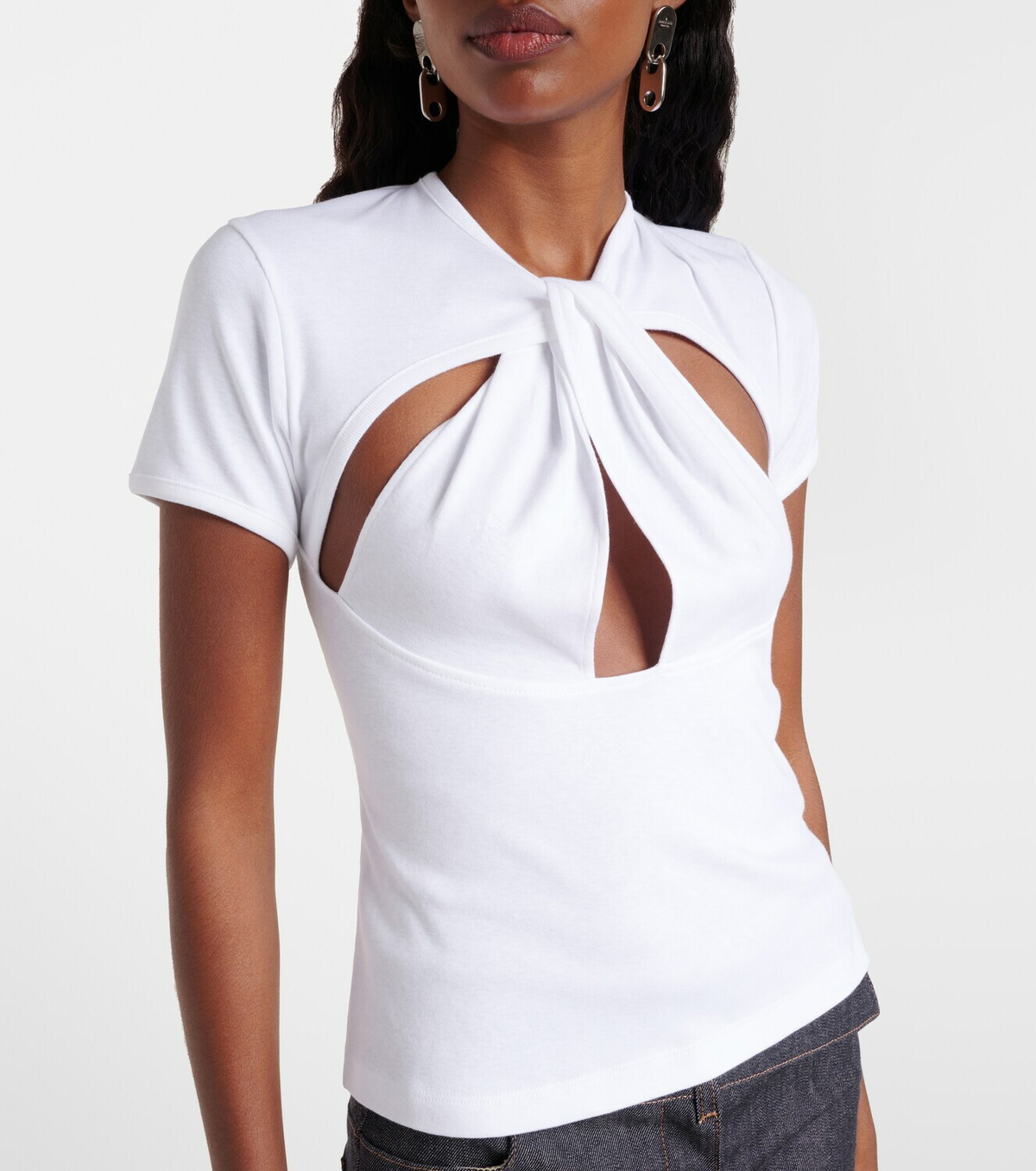 Coperni Cutout cotton T-shirt