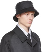 Thom Browne SSENSE Exclusive Gray Wool Bucket Hat