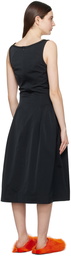 Marni Black Scoop Neck Midi Dress