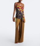 Dries Van Noten Printed asymmetric top