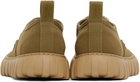 AMI Paris Khaki Cotton Low Top Tempo Canvas Sneakers
