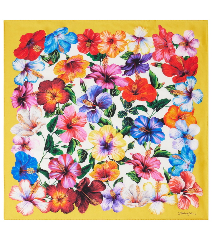 Photo: Dolce&Gabbana Floral silk twill scarf