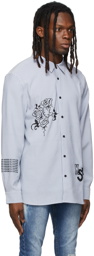 Ksubi Blue & White Rose Voltage Shirt