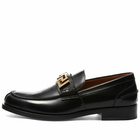 Versace Men's Greek Loafer in Black/Gold