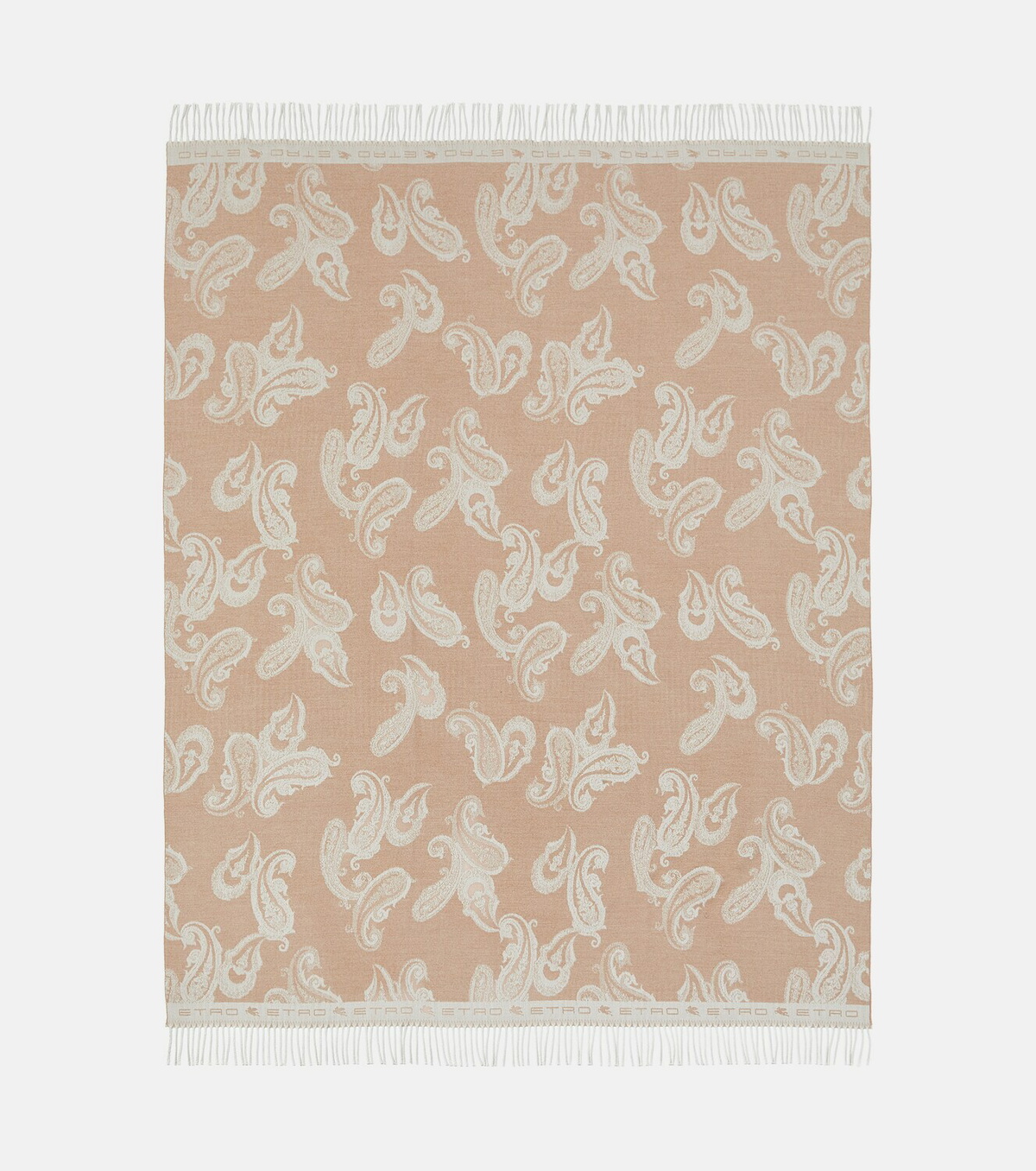 Etro Fringed paisley wool throw