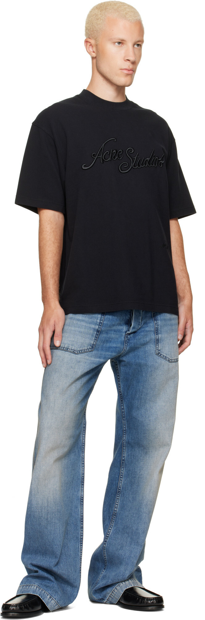Acne Studios Black Leather Loafers