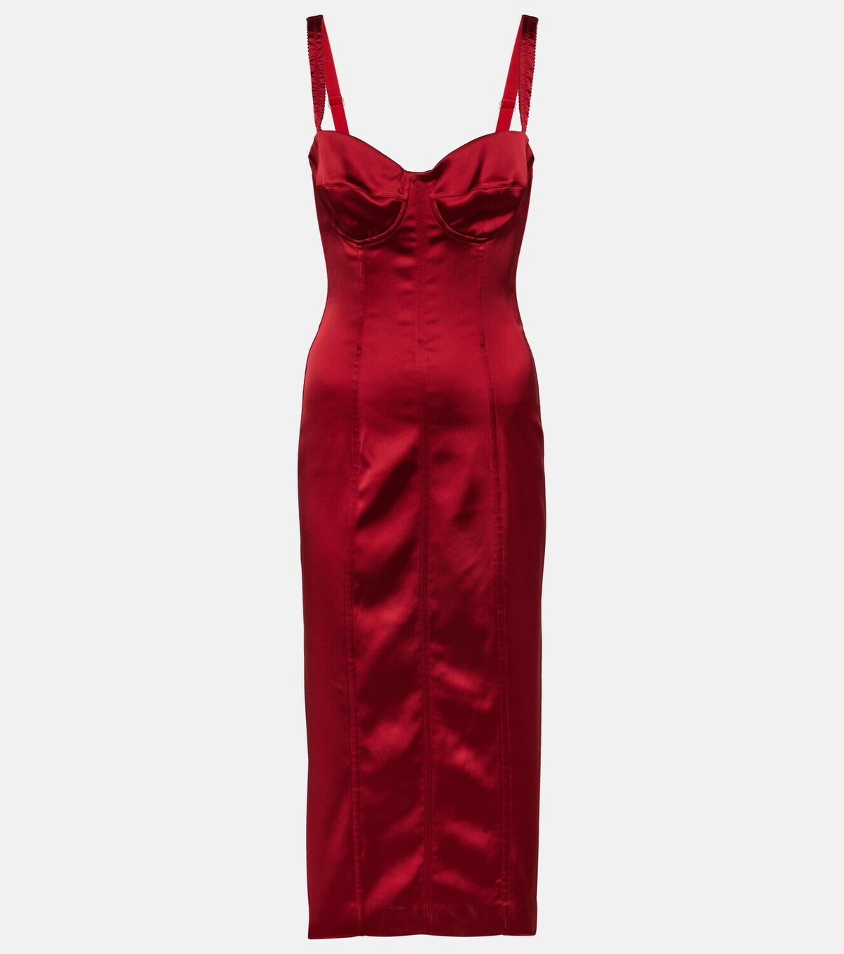 Dolce&Gabbana Satin bustier midi dress Dolce & Gabbana