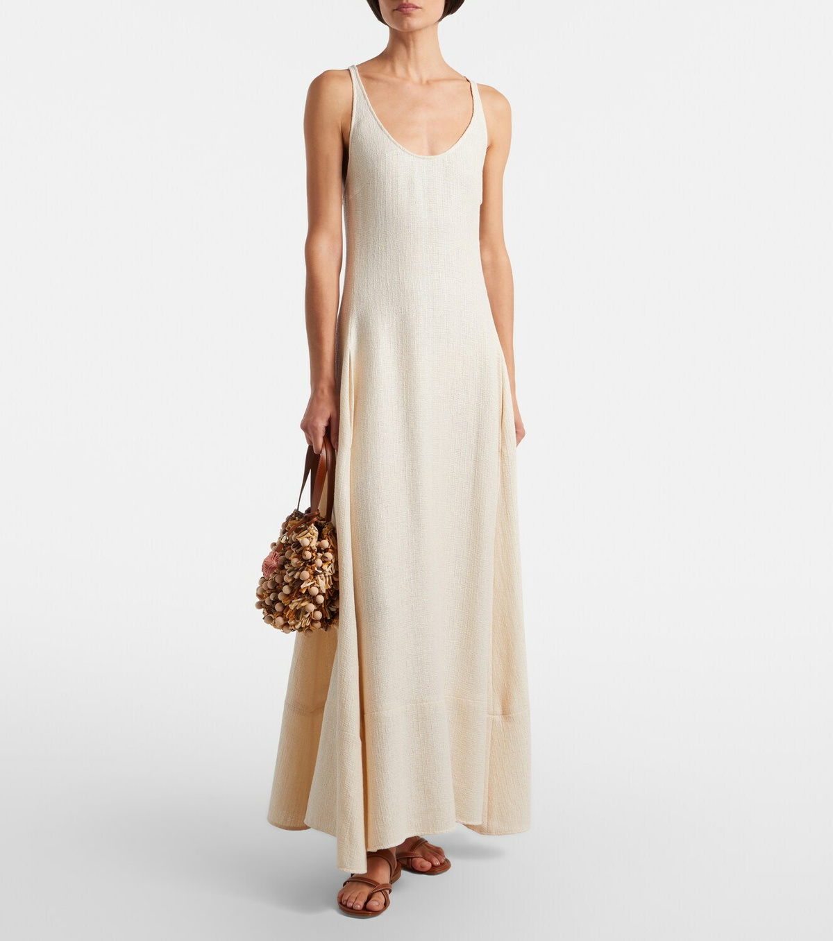 Aquazzura Pom Pom beaded top-handle bag