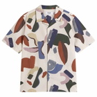 Wax London Men's Didcot Abstract Shapes Vacation Shirt in Ecru/Multi