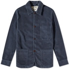 Portuguese Flannel Men's Labura Corduroy Chore Jacket in Blue