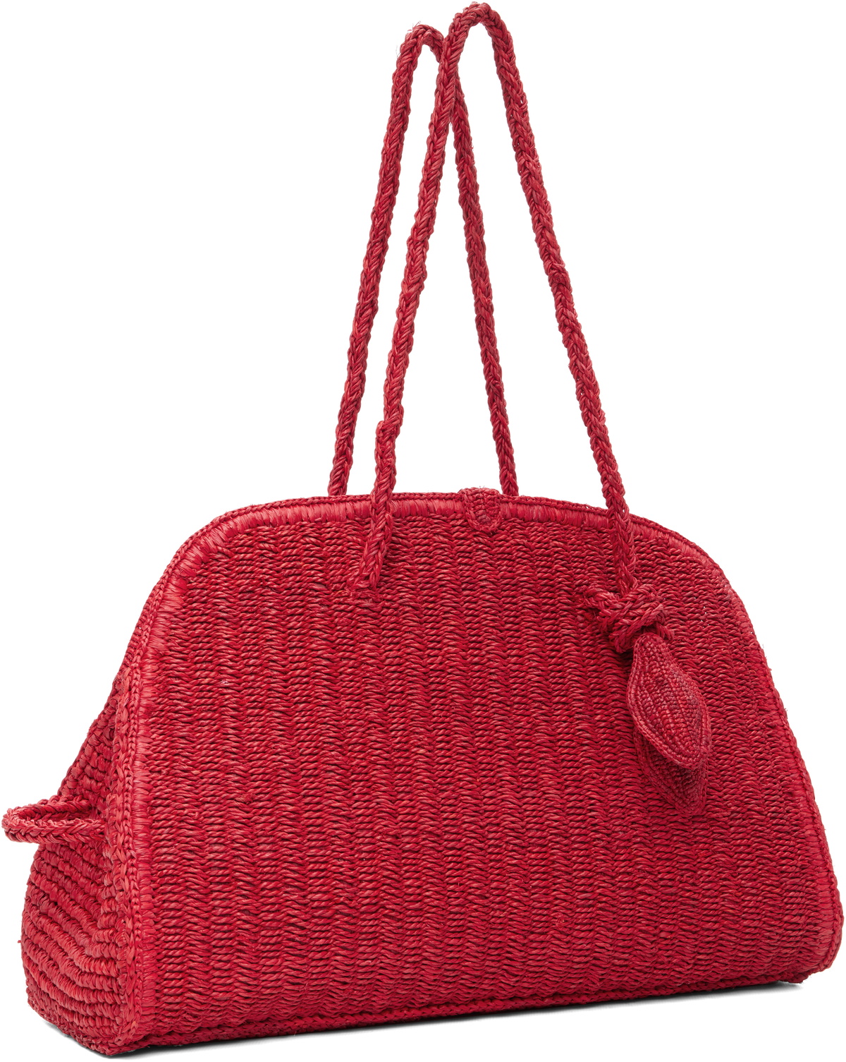 JACQUEMUS Red 'The raffia Turismo' Bag