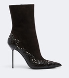 Paris Texas Lidia Queen of Hearts leather ankle boots