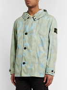 Stone Island - Logo-Appliquéd Camouflage-Print Watro-TC Hooded Jacket - Green