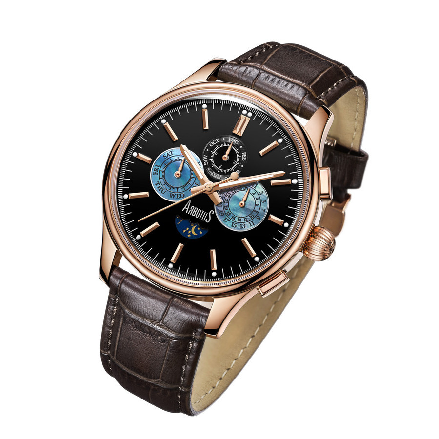 Arbutus Broadway Automatic Black Dial Mens Watch AR1904RBF