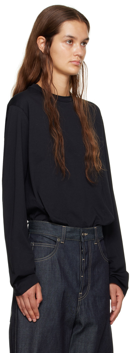 Sofie D'Hoore Black Crewneck Long Sleeve T-Shirt