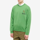 Kenzo Men's Tiger K Logo Crew Knit in Grass Green