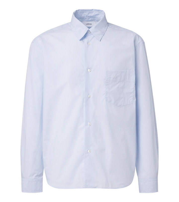 Photo: Lardini Striped cotton poplin shirt