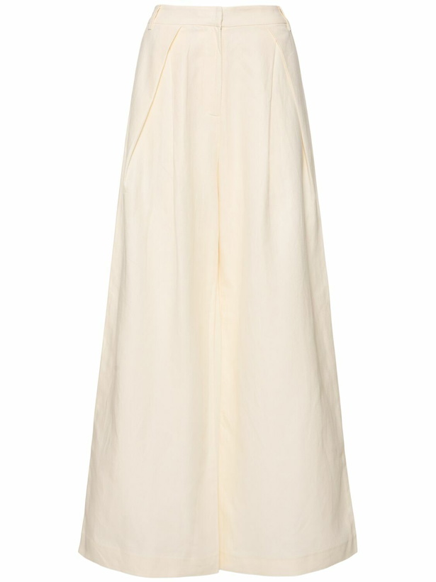 Photo: ST.AGNI Minimal Fold Cotton & Linen Pants