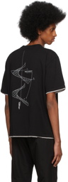 C2H4 Black Multi Existence Layered T-Shirt