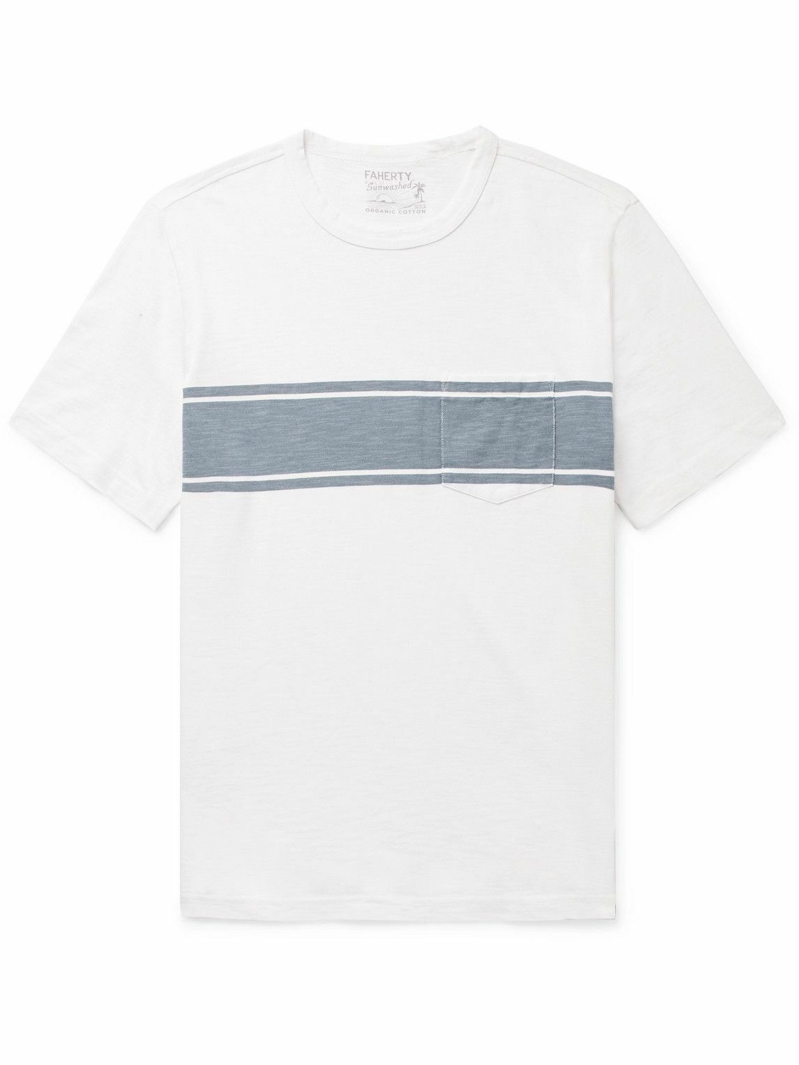 FAHERTY Surf Waffle-Knit Cotton-Blend Henley T-Shirt for Men