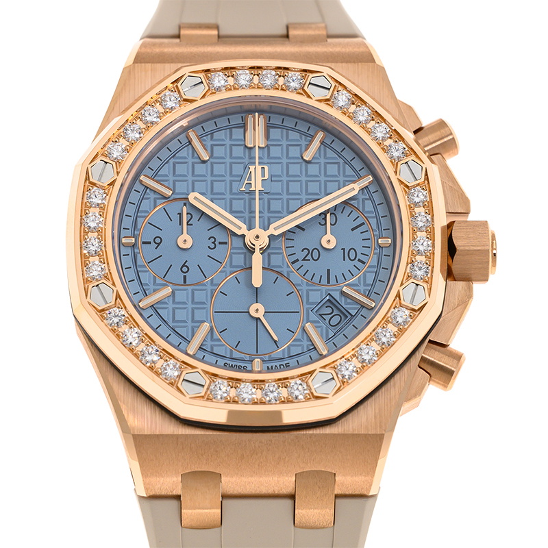 Audemars Piguet Royal Oak Offshore Chronograph Automatic Diamond Blue Dial Ladies Watch 26231OR.ZZ.A085CA.01