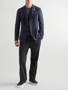 Lardini - Unstructured Textured Cotton-Blend Blazer - Blue