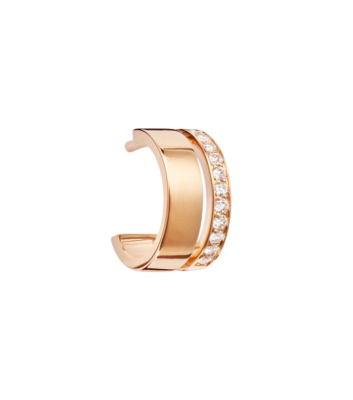 Photo: Repossi Berbere 18kt rose gold single hoop earring with diamonds