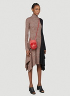 JW Anderson - Contrast-Knit Asymmetric Dress in Brown