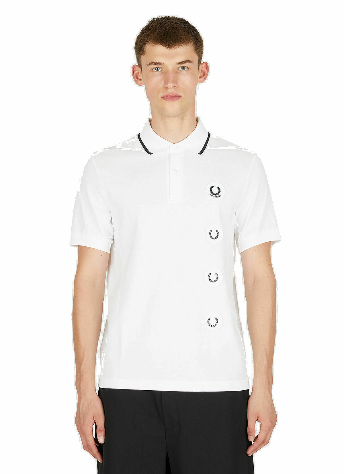 Photo: Patched Polo Shirt in White