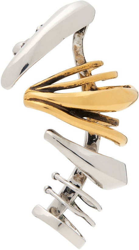 Photo: Alexander McQueen Silver & Gold Multi Hoop Ear Cuff