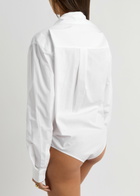 Coperni Cotton-poplin Shirt Bodysuit White